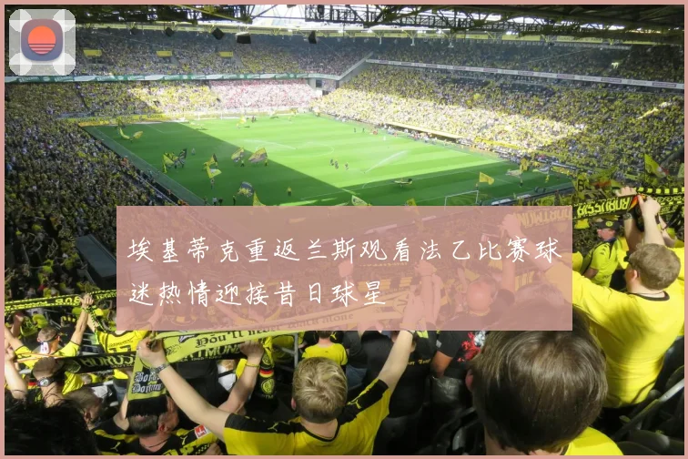 埃基蒂克重返兰斯观看法乙比赛球迷热情迎接昔日球星